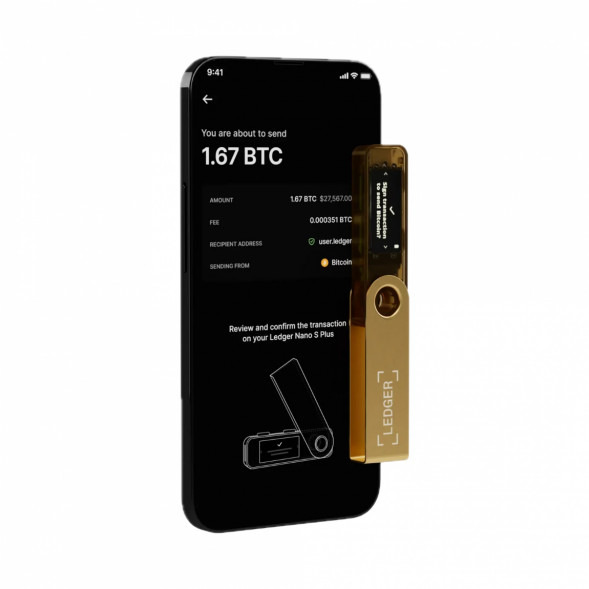 Криптокошелек Ledger Nano S Plus 1 шт., золотой в Новокузнецке