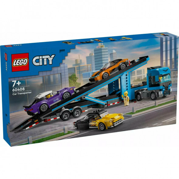 Конструктор LEGO City 60408 Грузовик-автовоз со спортивными автомобилями в Новокузнецке