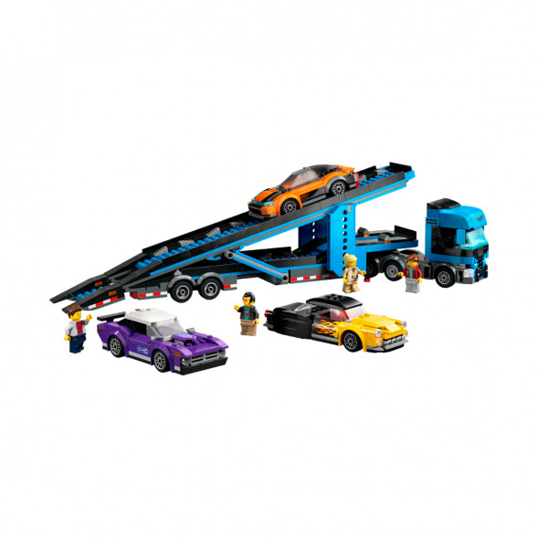 Конструктор LEGO City 60408 Грузовик-автовоз со спортивными автомобилями в Новокузнецке