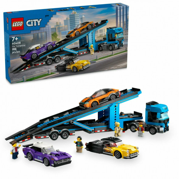 Конструктор LEGO City 60408 Грузовик-автовоз со спортивными автомобилями в Новокузнецке