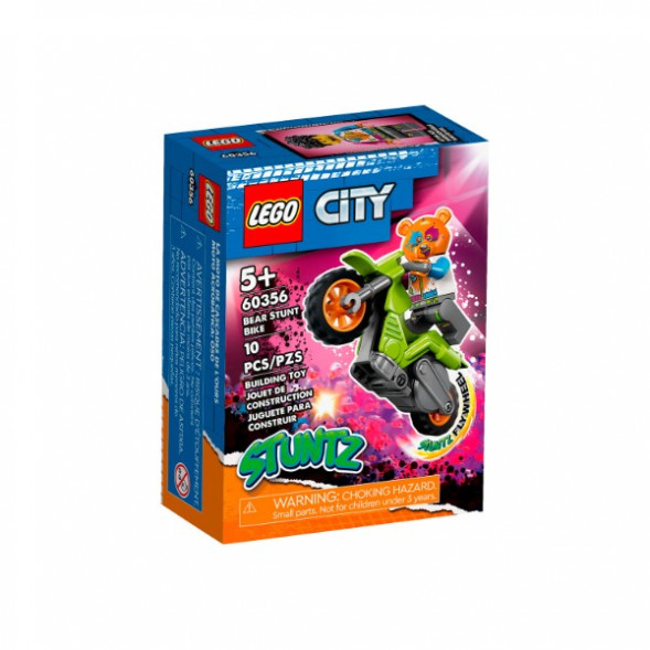 Конструктор LEGO City 60356 Трюковый мотоцикл медведя в Новокузнецке