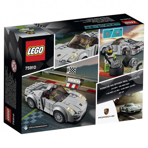 Конструктор LEGO Speed Champions 75910 Porsche 918 Spyde в Новокузнецке