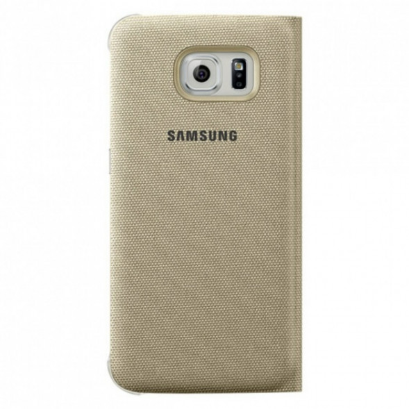 Чехол для Samsung Galaxy S6 S-View Cover (EF-CG920BFE), Gold в Новокузнецке