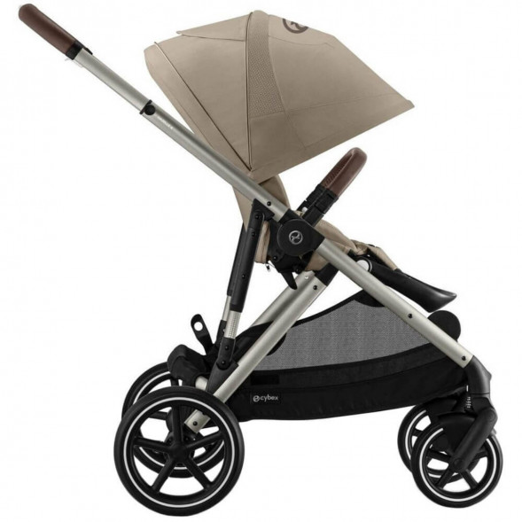 Детская коляска Cybex Gazelle S TPE Almond Beige с корзиной и дождевиком в Новокузнецке